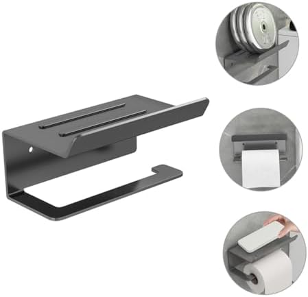 Unomor Multipurpose Toilet Paper Holder with Shelf
