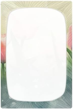 Jihqo Tulip Flowers Crib Sheets 39x27 52x28 Pack N Play Sheets