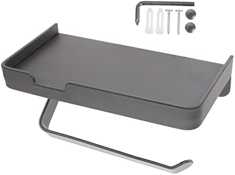 Cabilock Wall Mounted Toilet Paper Holder with Storage Shelf 1