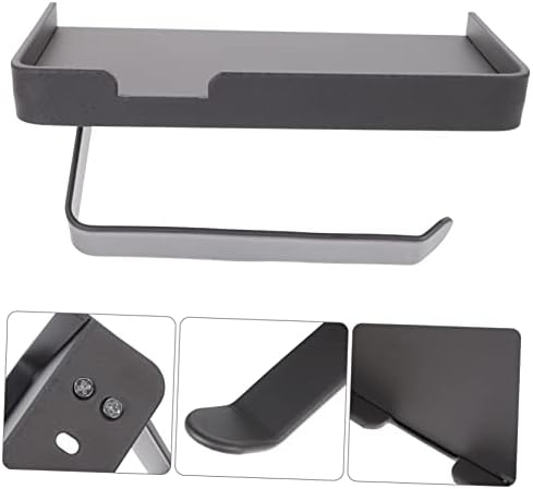 CONGARTENO Wall Mounted Toilet Paper Holder with Storage Shelf