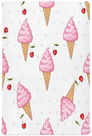 Jihqo Ice Cream Cones Crib Sheets Pack N Play