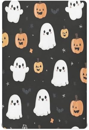 FUGIDOG Halloween Boo Crib Sheets for Boys Girls 1