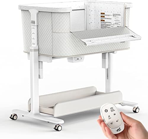 VaVaSoo Rocking Bassinet with 3 Motion Music 5 Height Adjustable
