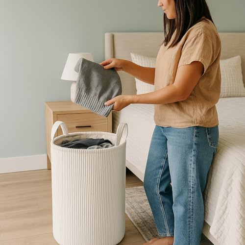PUtSKA Laundry Basket Hamper Extra Small Cream