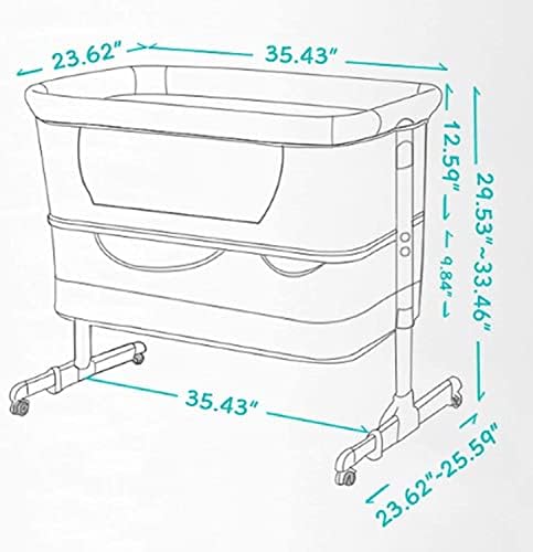 3in1 Bedside Crib with Mosquito Net for Baby