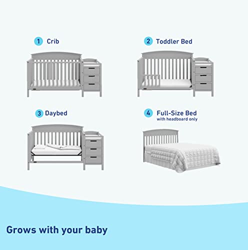 Graco Benton 4-in-1 Convertible Crib Changer - Pebble Gray