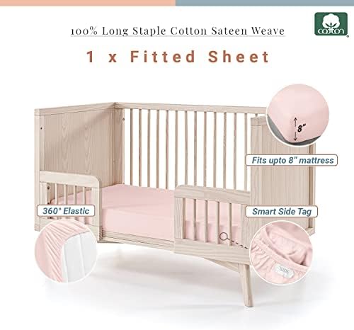 Pizuna Cozy Cotton Fitted Crib Sheet for Girls