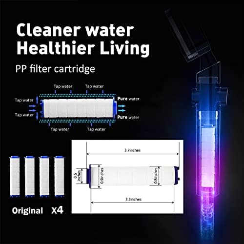 ANTOWER LED Shower Head with Handheld Set