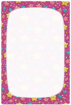 Wassud Stars Cartoon Crib Sheets for Boys Girls 27x39 Inch