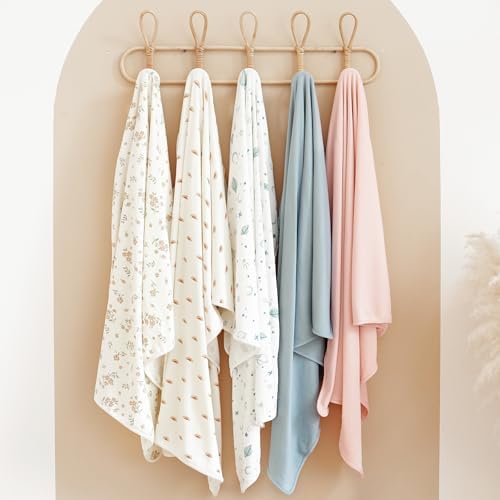 Konssy Soft Knit Swaddle Blanket 2 Pack