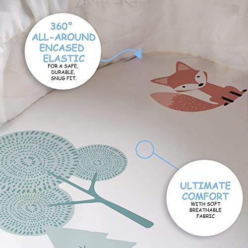 JumpOff Jo 2-Pack Hypoallergenic Fitted Bassinet Sheets