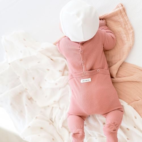 Elys Co Muslin Swaddle Blanket 2-Pack - Pink Garden Print
