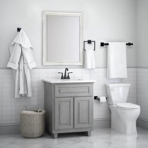 5-Piece Matte Black Bathroom Hardware Set