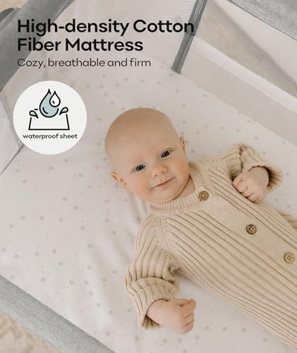 Fodoss Bedside Bassinet with Wheels and Storage