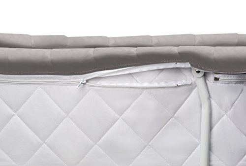 Badger Basket Wishes Rocking Bassinet with Storage and Bedding - Gray