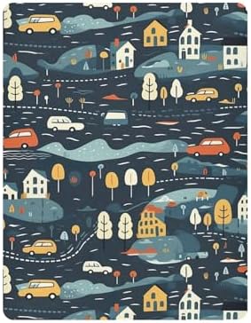 Wassud Dark Navy Pattern Crib Sheets for Boys Girls