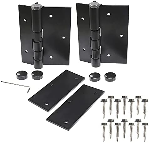 Plum Fittings Aluminum Black Self-Closing Gate Hinges