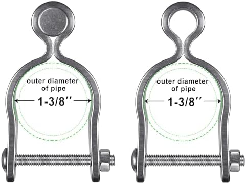 Insaga 2 Pack 1-38 Gate Hinge Kit with Bolts and Nuts