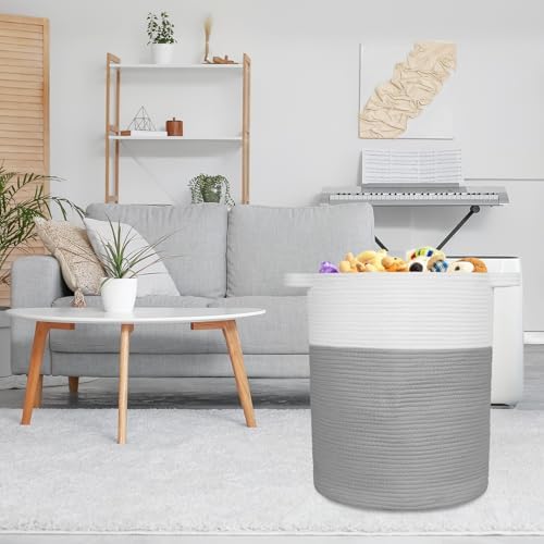 SCEDREAM 60L Woven Laundry Basket Tall Storage Hamper