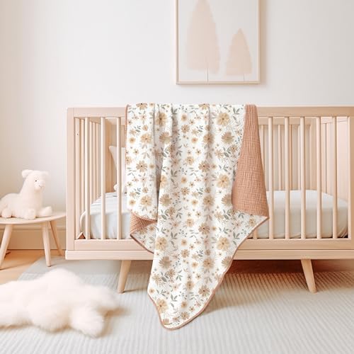 Konssy Muslin Blanket 40x36 100 Cotton Swaddling Wrap for Baby