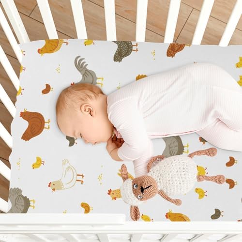 KICPOAY Fitted Crib Sheets with Elastic Bands for Baby Toddler