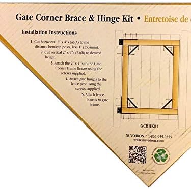 Nuvo Iron Gate Corner Frame Brace Kit Black