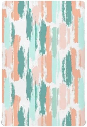 Boho Stripe Crib Sheets Set for Boys Girls 27x39 Inch