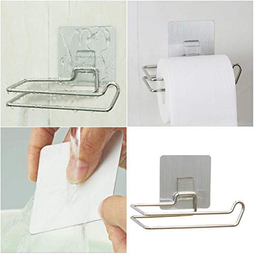 SmarTopus Toilet Paper Holder Self Adhesive Stainless Steel