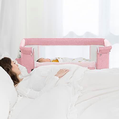 Ihoming Baby Bassinet Bedside Sleeper with Storage Pink