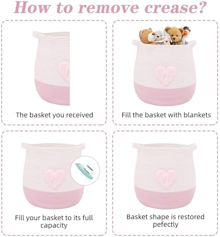 Cotton Rope Basket for Kids Room Storage 177x169