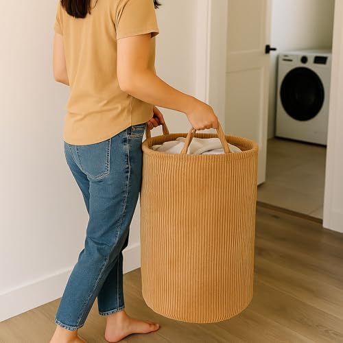PUTSKA Laundry Basket Hamper Extra Large Brown