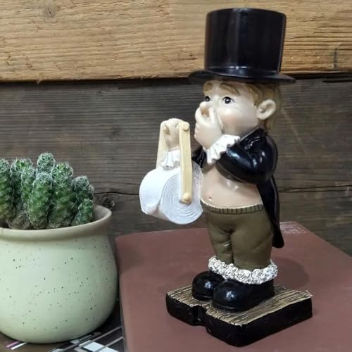 Funny Toilet Paper Holder Stand with Modern Style Figurine