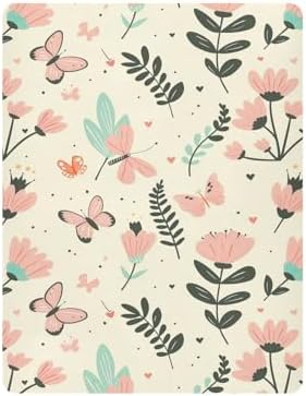 Wassud Butterflies Crib Sheets for Boys Girls 1