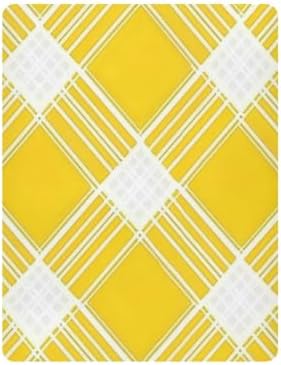 Wassud Yellow Gingham Crib Sheets for Boys Girls