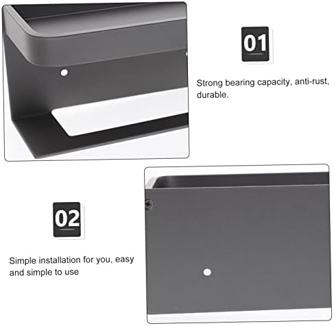 FOYTOKI Wall-Mounted Toilet Paper Holder with Shelf