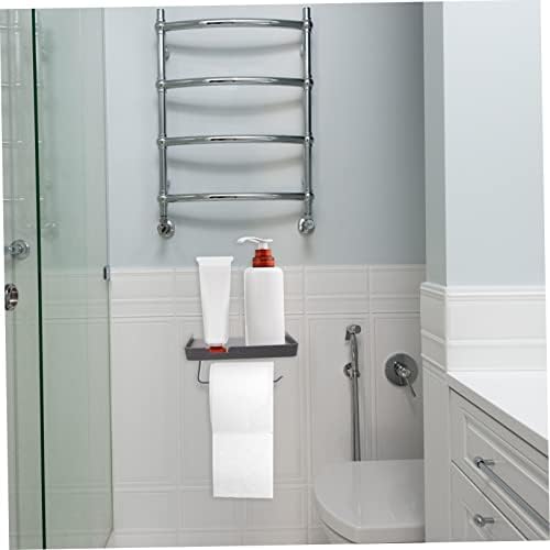 Stainless Steel Wall Mounted Toilet Paper Holder with Shelf 1