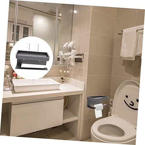 Angoily High-Capacity Aluminum Toilet Paper Holder with Shelf