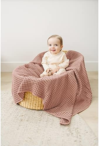 Konssy Waffle Baby Blanket - Soft Cozy Nursery Swaddle Blanket for Boys Girls
