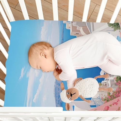 Stairs to The Sea Crib Sheets for Boys Girls