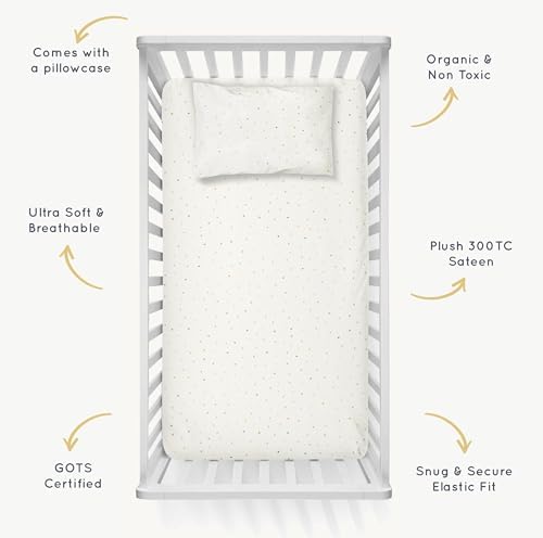 Organic Crib Sheet Set GOTS Certified Soft Safe for Babies