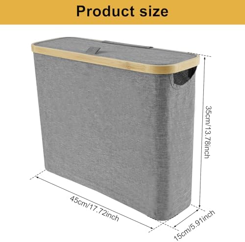 Foldable Toilet Paper Basket with Lid and Handle