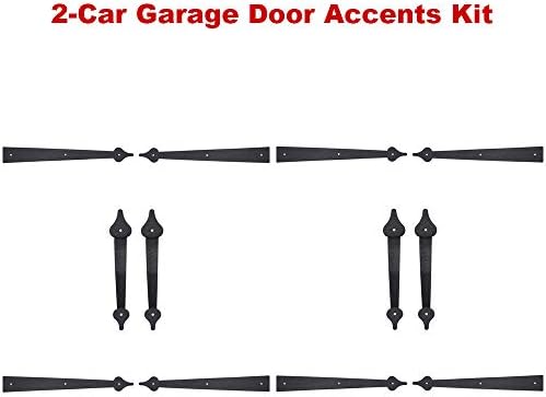 WINSOON Heavy Duty Black Steel Garage Door Hardware Kit