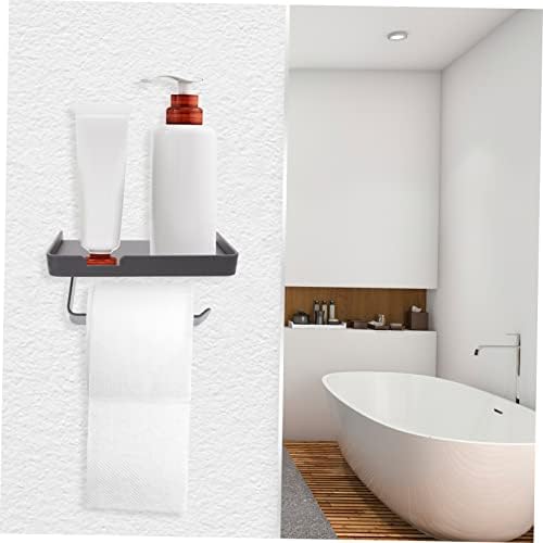 CONGARTENO Wall Mounted Toilet Paper Holder with Storage Shelf