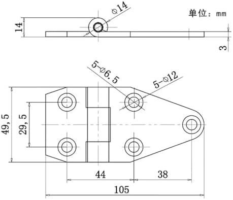 FANGZHNHT Heavy Duty 304 Stainless Steel Gate Hinge