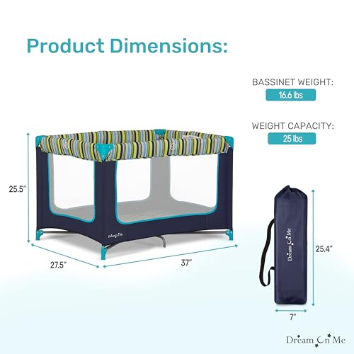 Dream On Me Zodiak Portable Playard - Navy