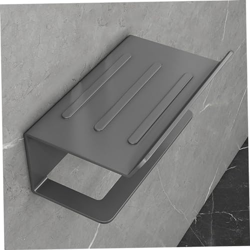 Amosfun Wall-Mounted Toilet Paper Holder with Shelf 1