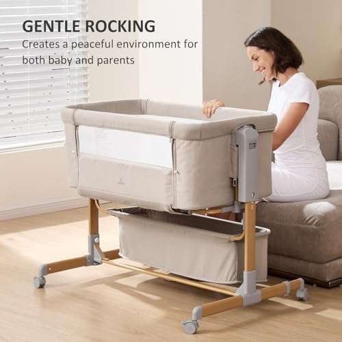 LovliTod 3-in-1 Adjustable Bassinet with Mattress
