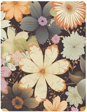 Wassud Light Brown Flower Crib Sheets Pack and Play Fitted 28x52 Inch Neutral