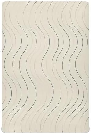 Wassud Monochromatic Stripe Crib Sheets for Boys Girls
