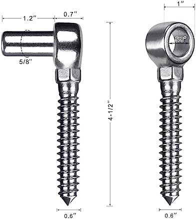 Insaga 304 Stainless Steel Gate Hinges Pair M16 1